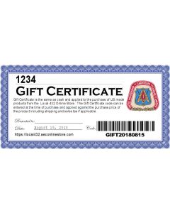 Carpenter Local 432 - Gift Cards - Fixed 